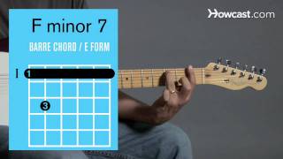 How to Play an F Minor 7 Barre Chord  Guitar Lessons [upl. by Egor896]