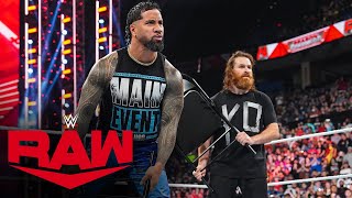 Jey Uso helps Sami Zayn fight off The Judgment Day Raw highlights Oct 16 2023 [upl. by Emilia]