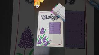 Biology Front Page idea ❤ diy craftykone maths frontpage shorts [upl. by Trumaine]