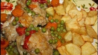 Receta Pollo Arverjado Con Guisantes  Silvana Cocina ❤ [upl. by Ailelc]