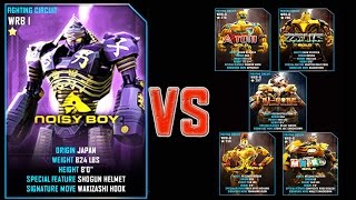 Real Steel WRB FINAL Noisy Boy VS ALL GOLD ROBOTS Series of fights NEW ROBOT Живая Сталь [upl. by Cassiani]