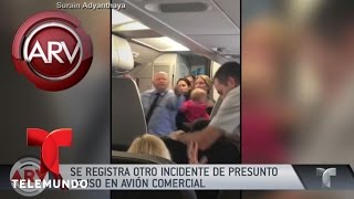 Auxiliar de vuelo de American Airlines se enfrenta a pasajero  Al Rojo Vivo  Telemundo [upl. by Lhadnek]