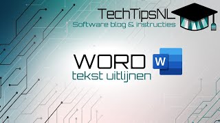 Word  Tekst uitlijnen [upl. by Cissiee]