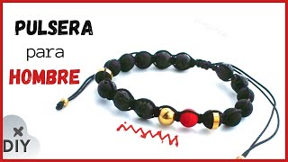 Como hacer PULSERAS para HOMBRE 🧐 pulseras de MODA y fáciles [upl. by Bern749]