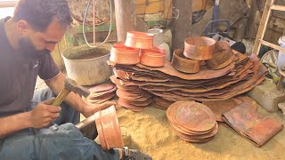 Handmade Copper Pot Amazing process of making a beautiful small copper pot⚒️🇮🇷🥰 [upl. by Ddahc971]