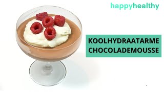 Recept KOOLHYDRAATARME CHOCOLADEMOUSSE gezond dessert voor de feestdagen [upl. by Ferren]