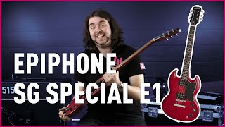 Epiphone SG Special Satin E1 Vintage Worn Cherry Electric Guitar Impression  Bax Music UK [upl. by Lecia]