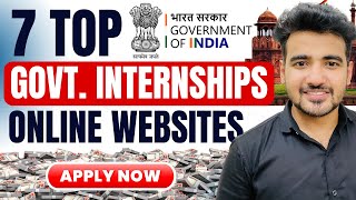 7 Best Government Internship Websites for Students and Graduates 🔥 1 Crore Online Internship [upl. by Rez139]