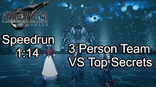 FF VIIR ThreePerson Team VS Top Secrets Speedrun 114 Pride amp Joy Prototype [upl. by Minica]