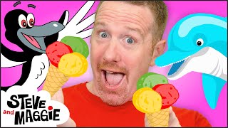 Fruit Yummy Ice Cream for Kids with Steve and Maggie  Banana Island Sea Adventure Story for Kids [upl. by Columba]