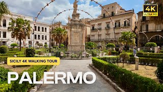 Palermo Sicily Walking Tour 4K  Top Sights and Authentic Streets  Must See Italian Cities [upl. by Seana]