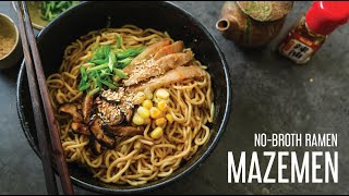 MISO BUTTER MAZEMEN  Japanese NoBrothSoupless Ramen Noodles 🍜 mix and enjoy Vegan Recipe [upl. by Dolan887]