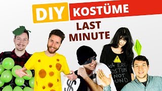 DIY 5 Last Minute Kostüme zum Selbermachen [upl. by Zephan]