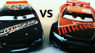 Disney Cars 3 Nitroade Tim Treadless vs Aiken Axler [upl. by Ybbor]