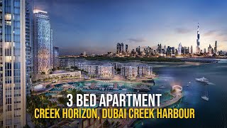 Spacious and Brand New 3 Bedroom Apartment in Creek Horizon Tower Dubai Creek Harbour [upl. by Doolittle]