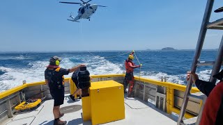 20241107 and 08 Coast Guard Rescue helicopter exercises and Sailability Sunshine Coast [upl. by Ailadgim996]