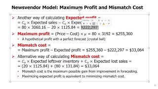 SCM Topic 3  4 The Newsvendor Model Performance Metrics [upl. by Idak398]