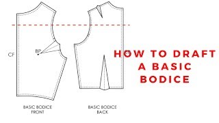 DETAILED HOW TO DRAFT A BASIC BODICE  BEGINNER SEWING [upl. by Amsa]