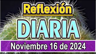 Reflexión diaria de hoy sábado 16 de noviembre de 2024 Mensajes y reflexiones para iniciar el día [upl. by Dante]