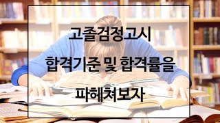 고졸검정고시 합격기준amp합격률을 파헤져보자 [upl. by Naitsirt]