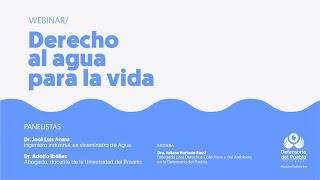 Webinar Derecho al agua para la vida [upl. by Llednahs352]