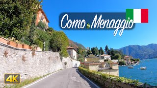 Lake Como Italy 🇮🇹 Driving from Como to Menaggio Italy in 4K [upl. by Martie]