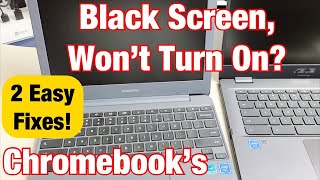 Chromebooks Black Screen Wont Turn On 2 Easy Fixes [upl. by Uriia]