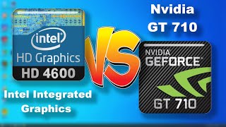 Intel HD Graphics 4600 vs Nvidia Geforce 710  Which is better  Haswell vs Nvidia [upl. by Assilat17]