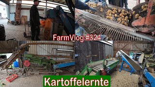 Farmvlog 324 Kartoffelernte  Sortieranlage wieder defekt [upl. by Enileuqaj224]