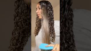 Keratin at home Naturally Straightening in 30 minute haircare hairstraightening longhair [upl. by Kopans]