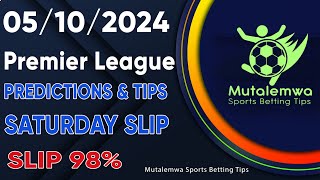 FOOTBALL PREDICTIONS TODAY 05102024 PREDICTIONS TODAY  BETTING TIPS bettingsports betting tips [upl. by Dlopoel245]