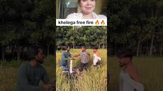 Khelega free fire 🔥funny reaction comedy shorts [upl. by Enelra]