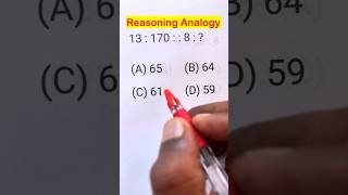 Number Analogy Question Reasoning maths shortsfeed shorts [upl. by Jaala413]