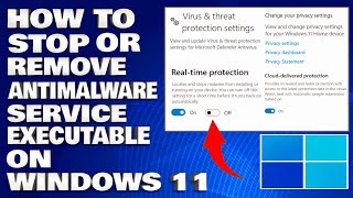 How To Stop or Remove The AntiMalware Service Executable on Windows 1110 Guide [upl. by Tavia685]