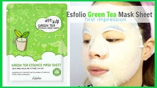 Esfolio Green Tea Face Mask  First Impression [upl. by Acinomaj408]