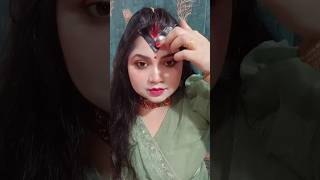 lets try Bengali style sindoor 😍youtubeshorts makeup foryou trending shortsfeed viralvideo [upl. by Guinna118]