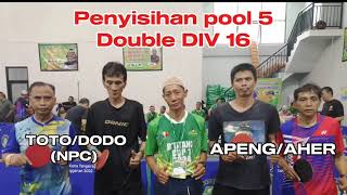 APENGAHER VS TOTODODO S NPC  PENYISIHAN POOL 5 DOUBLE DIV 16 TUR NASIONAL DTITANS CUP 2024 [upl. by Ecydnak796]