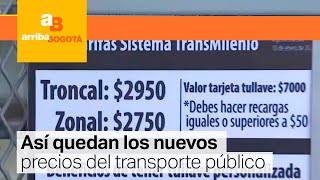 Transporte Público Desde hoy aumenta el precio de las tarifas en Bogotá  CityTv [upl. by Elac769]