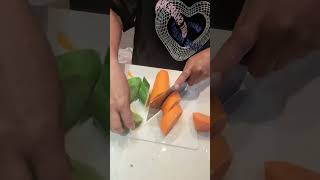 Slicing Carrot and Green Radish short utubeshort forsoup [upl. by Esiuol782]