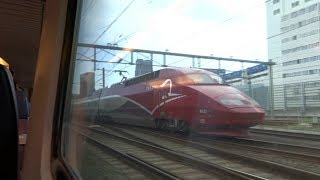 Thalys TGV arriving at Rotterdam Centraal 28612 [upl. by Carrelli]