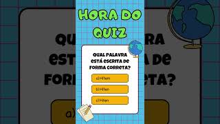 línguaportuguesa questionário dicadelinguaportuguesa perguntaserespostas shorts quiz [upl. by Ahsiekal]