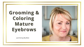 How To Groom Mature Eyebrows  Color Your Brows Trim Brows and Tweezing At Home [upl. by Bibi]