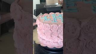 🌹Rosette Cake 🌹 cakedecorating cakehacks cakedesign ytshorts cakes [upl. by Oned]