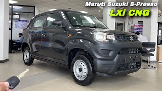 2024 Maruti Suzuki S Presso Lxi CNG  Best CNG Car Under 6 Lakh  S presso base model 2024 [upl. by Herries]