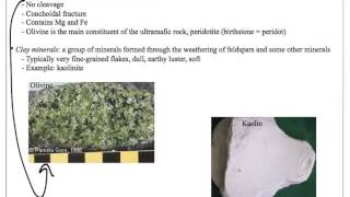 Historical Geology Minerals important rock forming minerals [upl. by Armanda660]