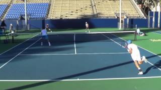 11 01 2014 UCLA Vs BYU mens tennis doubles Finals 1080 AVCHD [upl. by Ariamoy]