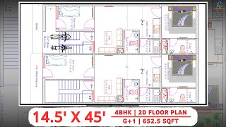 145 X 45 House Plan  Ghar Ka Naksha  House Floor Plan  Home Layout Design  Modern House Design [upl. by Hermina958]