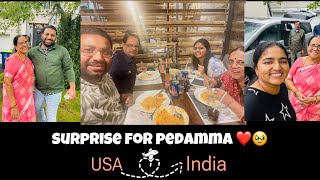 Pedamma Pedananna వెళ్ళిపోయారు🥹 Surprise for Pedamma ❤️ USA to India ✈️ Send Off teluguvlogusa [upl. by Knick340]