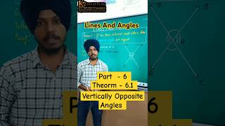 Lines and Angles  Theorem 61  Vertically Opposite Angles Explained maths k2institute [upl. by Atnom]