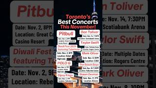 Torontos BEST Concerts For This November toronto concerts [upl. by Cordova633]